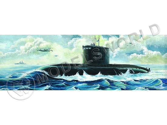 Склеиваемая пластиковая модель Российская ударная подводная лодка класса. Масштаб 1:144 - фото 1