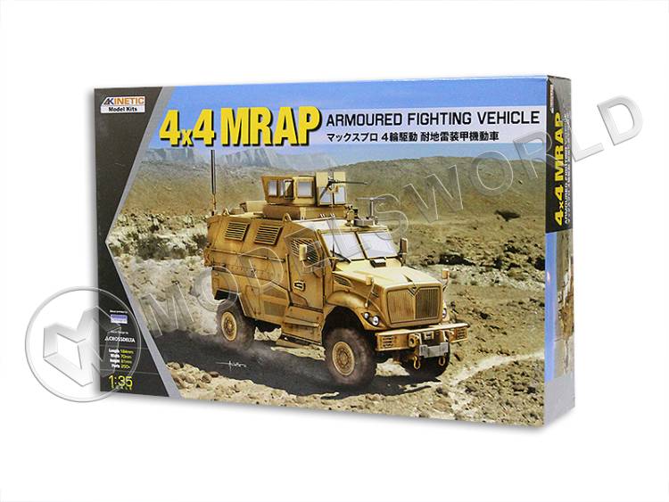 Склеиваемая пластиковая модель Американский бронеавтомобиль 4X4 MRAP AFV. Масштаб 1:35 - фото 1