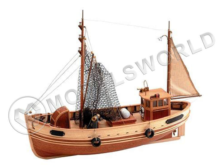 Набор для постройки модели корабля BREMEN судно для ловли креветок. Масштаб 1:35 - фото 1
