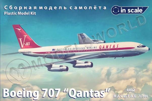 Пластиковая модель 1/144 Boeing 707 авиакомпании Qantas