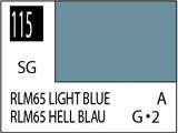 Краска на растворителе художественная MR.HOBBY C115 RLM65 LIGHT BLUE (Полу-глянцевая) 10мл. - фото 1