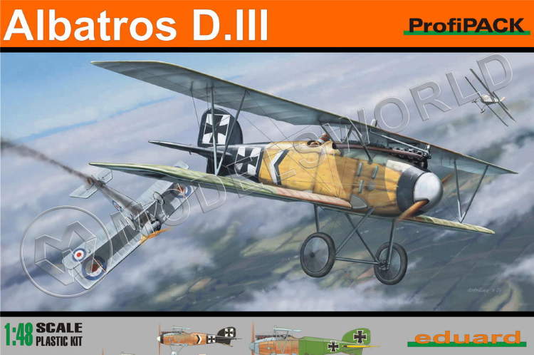Склеиваемая пластиковая модель самолета Albatros D.III. ProfiPACK. Масштаб 1:48 - фото 1