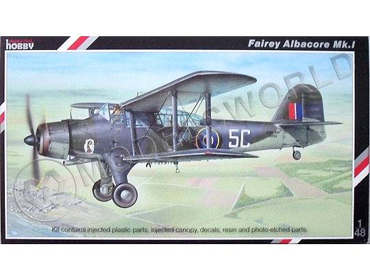 Склеиваемая пластиковая модель самолета Fairey Albacore Mk.I. Масштаб 1:48 - фото 1