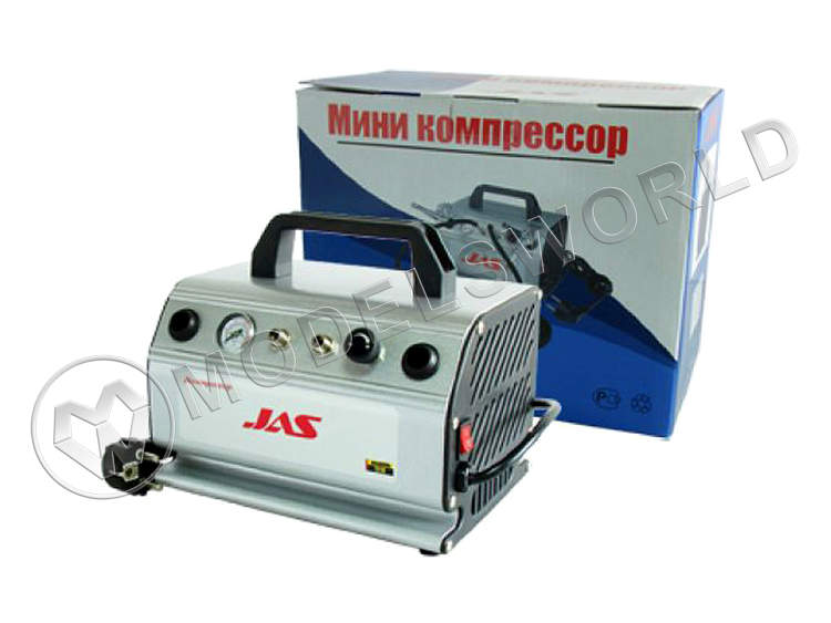 Компрессор JAS 1210 с регулятором давления, автоматика, ресивер 0.3 л 2 выхода - фото 1