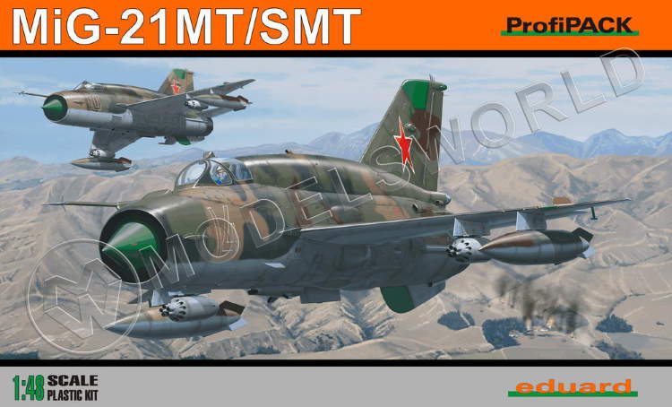Склеиваемая палстиковая модель самолета MiG-21SMT. ProfiPACK. Масштаб 1:48 - фото 1