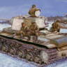 Склеиваемая пластиковая модель Советский танк КВ-1 (1942 г). Масштаб 1:48
