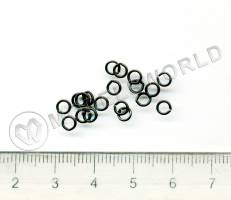 Кольцо, черненая латунь, 4 мм, 30 шт
