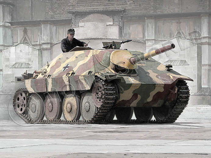 Склеиваемая пластиковая модель САУ Jagdpanzer 38(T) Hetzer. Масштаб 1:35 - фото 1
