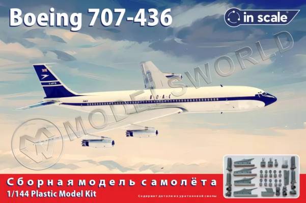 Пластиковая модель 1/144 Boeing 707-436