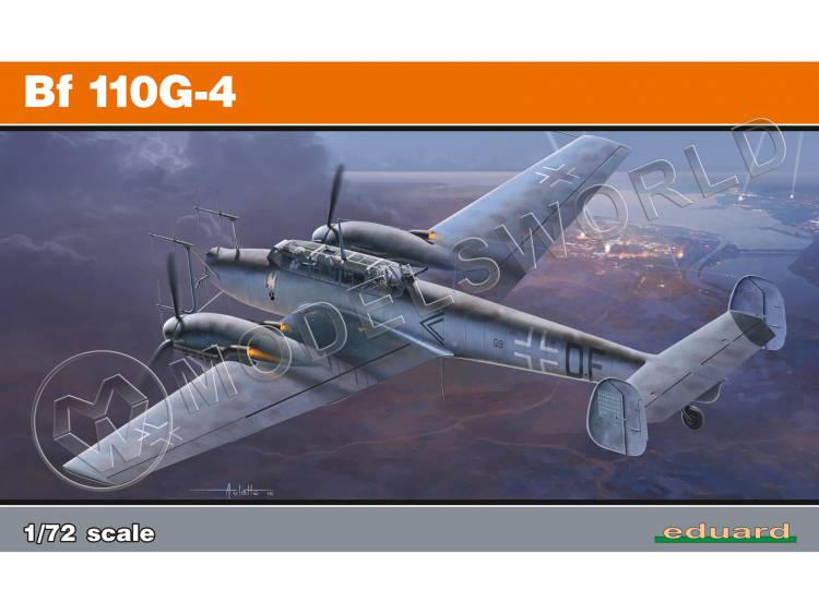 Склеиваемая пластиковая модель самолета Bf 110G-4. ProfiPACK. Масштаб 1:72 - фото 1