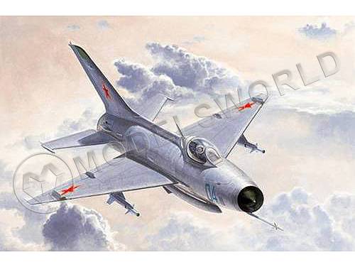 Склеиваемая пластиковая модель самолёта  МиГ-21Ф-13/J-7. Масштаб 1:48 - фото 1