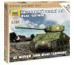 Склеиваемая пластиковая модель Американский танк "Шерман". Масштаб 1:100
