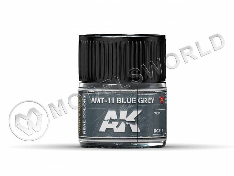 Акриловая лаковая краска AK Interactive Real Colors. AMT-11 Blue Grey. 10 мл - фото 1