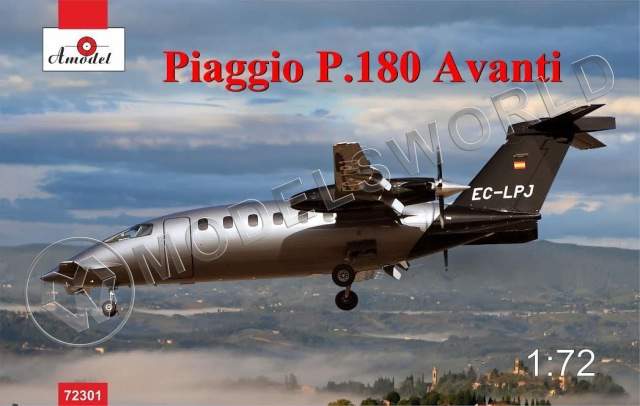 Склеиваемая пластиковая модель самолета Piaggio P.180 Avanti. Масштаб 1:72 - фото 1