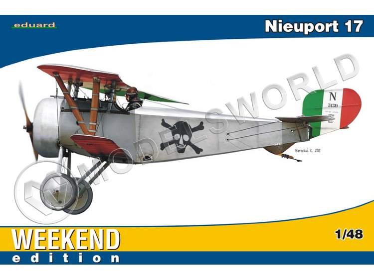 Склеиваемая пластиковая модель самолета Nieuport 17. Масштаб 1:48 - фото 1