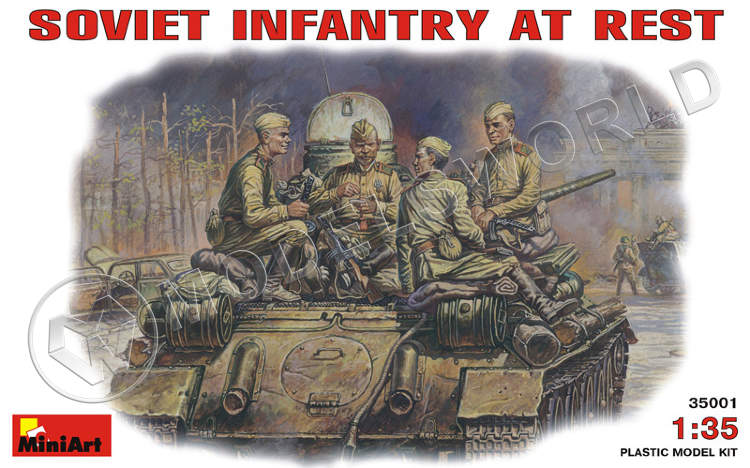 Советская пехота на отдыхе, 1943-1945 гг. Масштаб 1:35 - фото 1