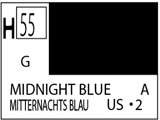 Краска водоразбавляемая художественная MR.HOBBY MIDNIGHT BLUE (Глянцевая) 10мл. - фото 1
