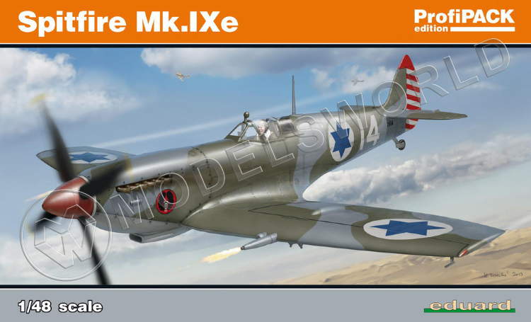 Склеиваемая палстиковая модель самолета Spitfire Mk.IXe. ProfiPACK. Масштаб 1:48 - фото 1
