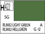 Краска водоразбавляемая художественная MR.HOBBY RLM82 LIGHT GREEN (Полу-глянцевая) 10мл. - фото 1