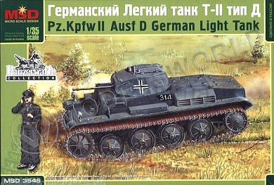 Склеиваемая пластиковая модель Немецкий танк Pz.Kpfw IID с фигурой. Масштаб 1:35 - фото 1