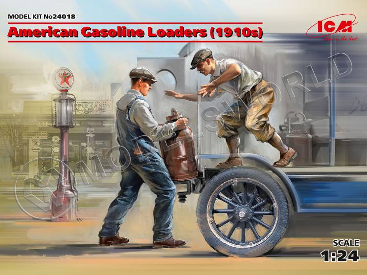 Фигуры Американские грузчики бензина, 1910-е г. Масштаб 1:24 - фото 1