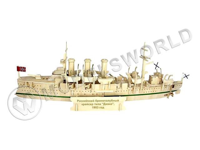 Сборная деревянная модель Бронепалубный крейсер - фото 1