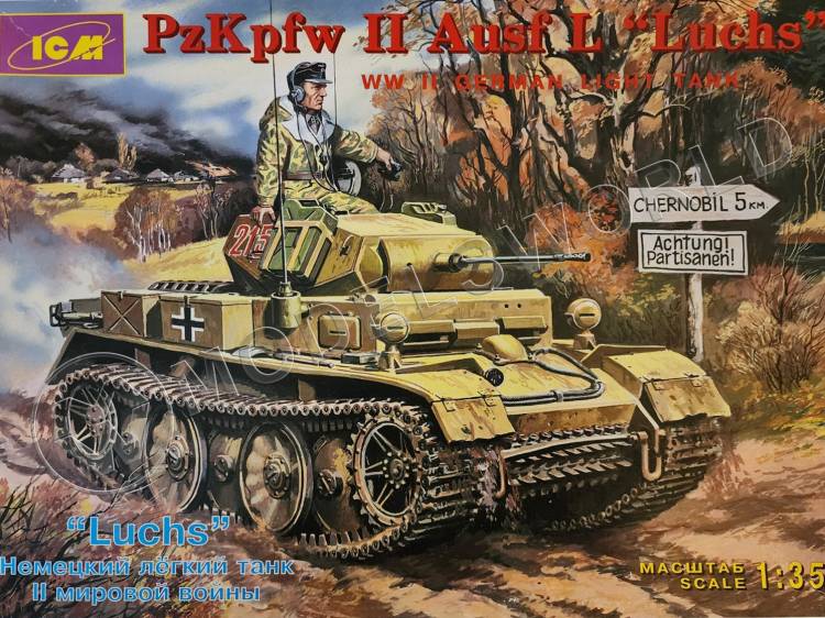 Склеиваемая пластиковая модель Немецкий легкий танк PzKpfw II Ausf.L "Luchs". Масштаб 1:35 - фото 1