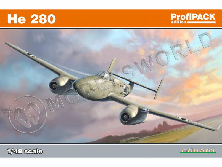 Склеиваемая пластиковая модель самолета He 280. ProfiPACK. Масштаб 1:48 - фото 1