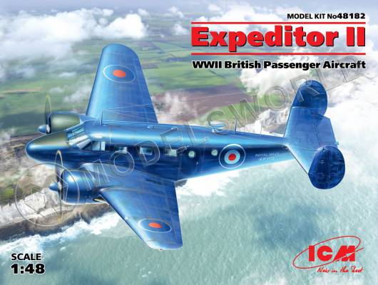Склеиваемая пластиковая модель Expeditor II, Британский пассажирский самолет ІІ МВ. Масштаб 1:48