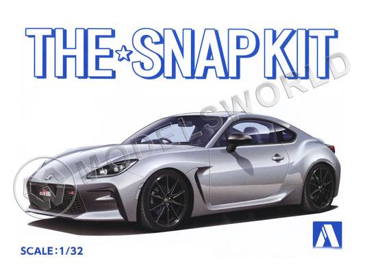 Склеиваемая пластиковая модель SNAPKIT Toyota GR-86 (Ice Silver Metallic). Масштаб 1:32