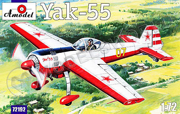 Склеиваемая пластиковая модель Як-55 Советский пилотажный самолет - фото 1