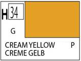 Краска водоразбавляемая MR.HOBBY CREAM YELLOW (глянцевая), 10 мл - фото 1