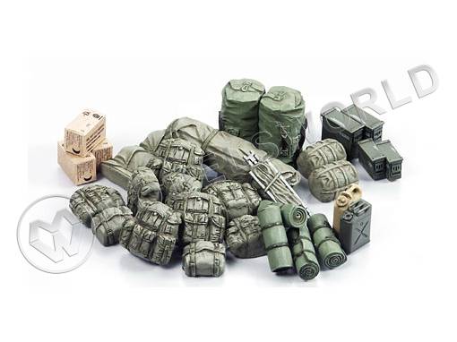 Modern U.S. Military Equipment Set - Набор оборудования современной американской армии, рюкзаки, патронные ящики, канистры, сумки. Масштаб 1:35