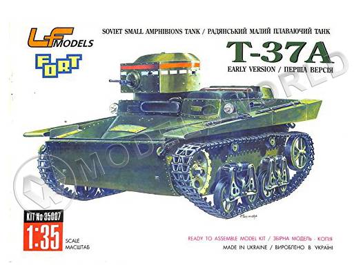 Склеиваемая пластиковая модель Легкий танк Soviet T-37A. Масштаб 1:35 - фото 1