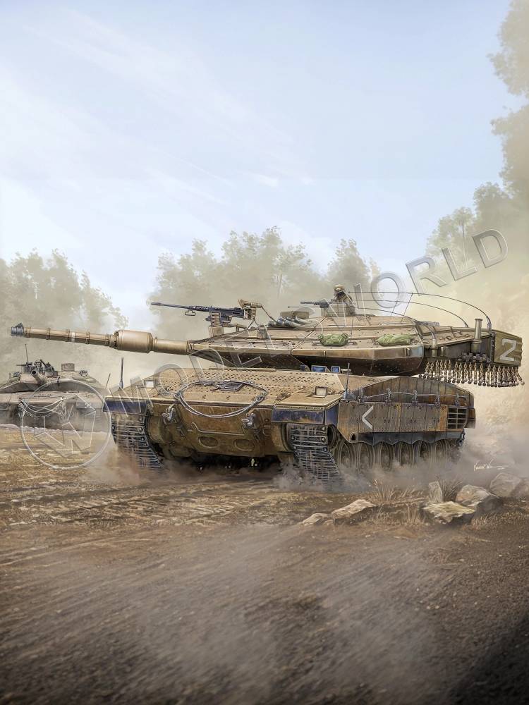 Склеиваемая пластиковая модель Израильский танк IDF Merkava Mk IV. Масштаб 1:35 - фото 1