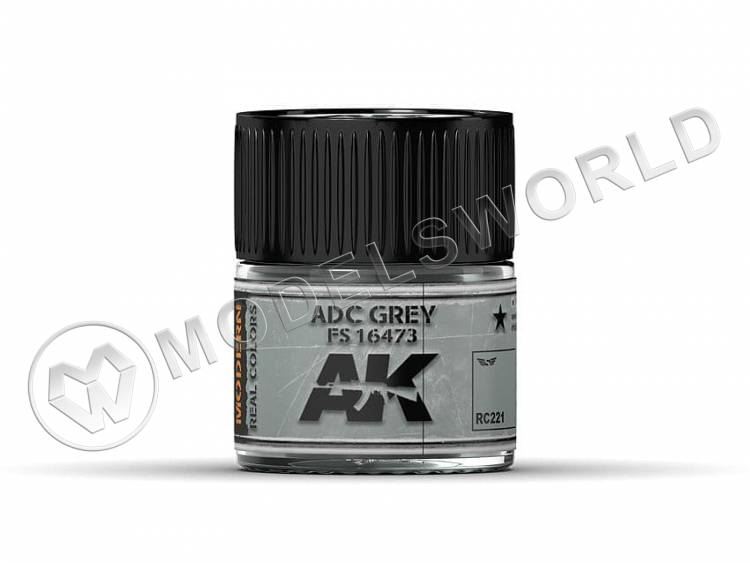 Акриловая лаковая краска AK Interactive Real Colors. ADC Grey FS 16473. 10 мл - фото 1