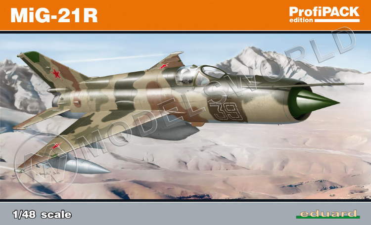 Склеиваемая пластиковая модель МиГ-21R. ProfiPACK. Масштаб 1:48 - фото 1
