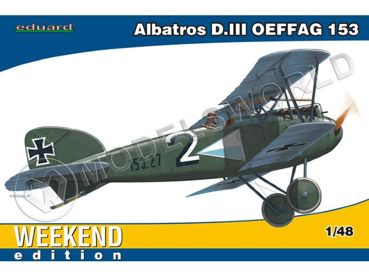 Склеиваемая пластиковая модель самолета Albatros D.III Oeffag 153. Масштаб 1:48 - фото 1