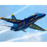 Склеиваемая пластиковая модель самолета F/A-18 Hornet ''Blue Angels''. Масштаб 1:72