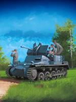 Склеиваемая пластиковая модель Немецкий German Flakpanzer IA w/Ammo.Trailer. Масштаб 1:35