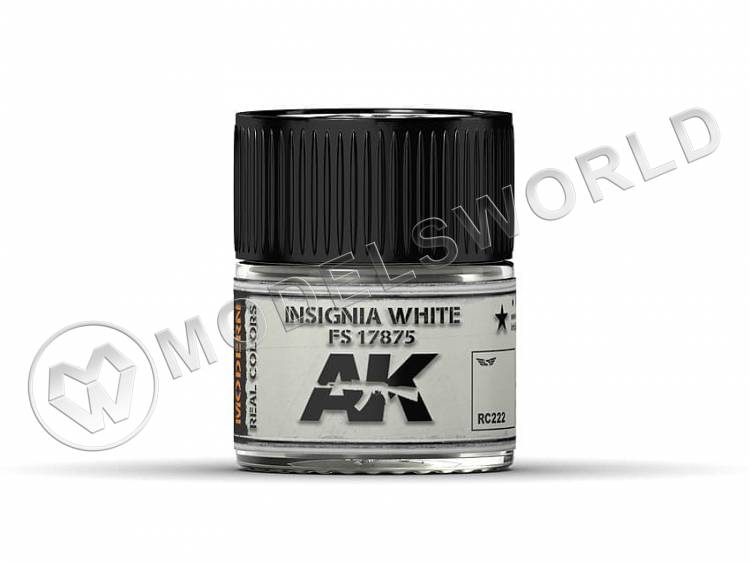 Акриловая лаковая краска AK Interactive Real Colors. Insignia White FS 17875. 10 мл - фото 1