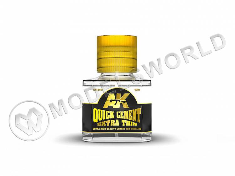 Клей жидкий Quick Cement Extra Thin AK Interactive, 40 мл - фото 1