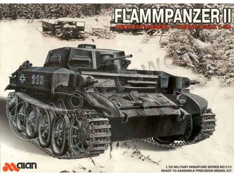 Склеиваемая пластиковая модель Огнеметный танк Flammpanzer II Ausf. D. Масштаб 1:35 - фото 1