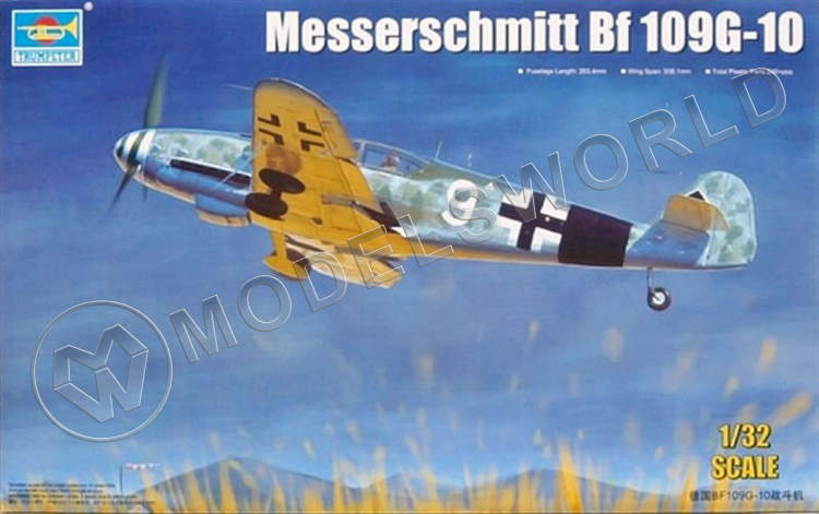 Склеиваемая пластиковая модель самолет  Messerschmitt Bf 109G-10. Масштаб 1:32 - фото 1