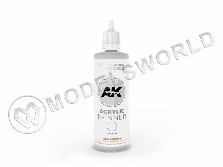 Акриловый растворитель AK Interactive 3rd Generation Acrylic, 100 мл - фото 1