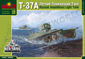 Склеиваемая пластиковая модель Легкий плавающий танк Т-37А. Масштаб 1:35 - фото 1