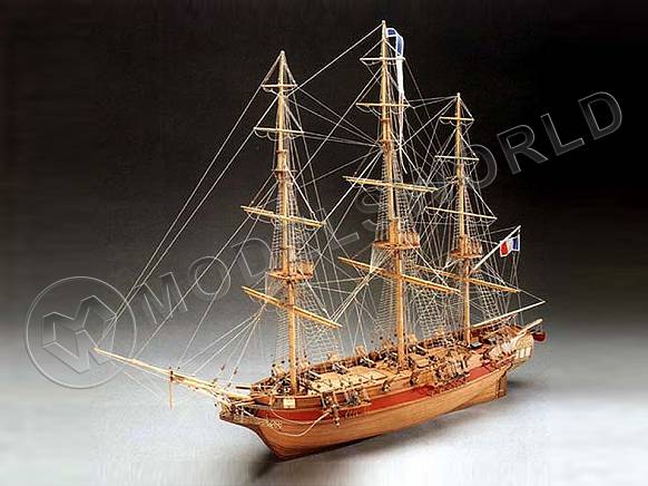 Набор для постройки модели корабля ASTROLABE французский шлюп 1812 г. Масштаб 1:50 - фото 1