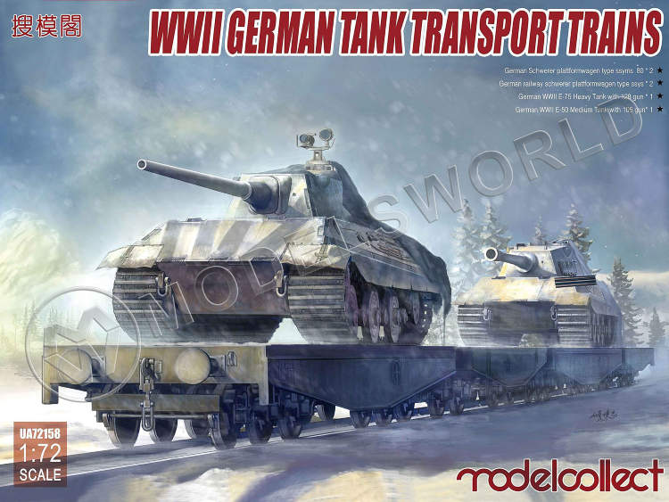 Склеиваемая пластиковая модель Немецкий танков транспортный поезд II МВ. Масштаб 1:72 - фото 1