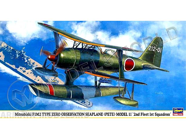 Склеиваемая пластиковая модель самолета Mitsubishi F1M2 Type Zero. Масштаб 1:48 - фото 1
