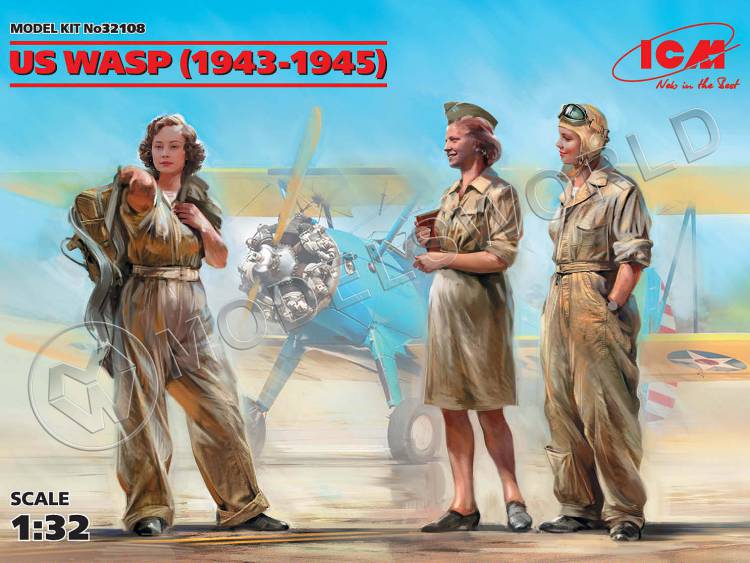 Фигуры Летчицы на службе ВВС США 1939-1945 г. Масштаб 1:32 - фото 1